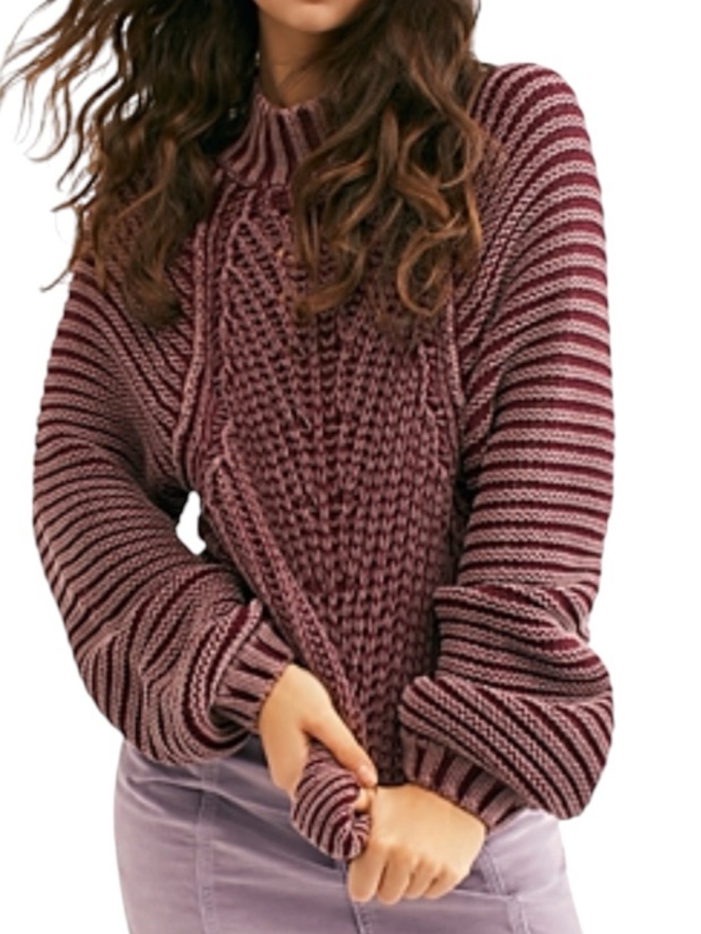Free People Chunky Cable Knit Sweater